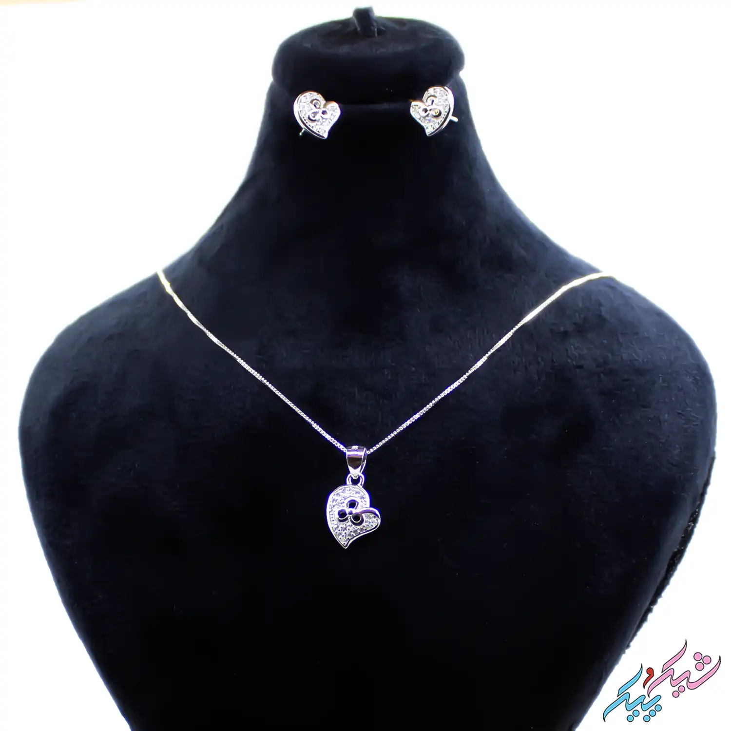 silver-nimset-13-2 نیم ست نقره 925 وارداتی زنانه مدل قلب و گل