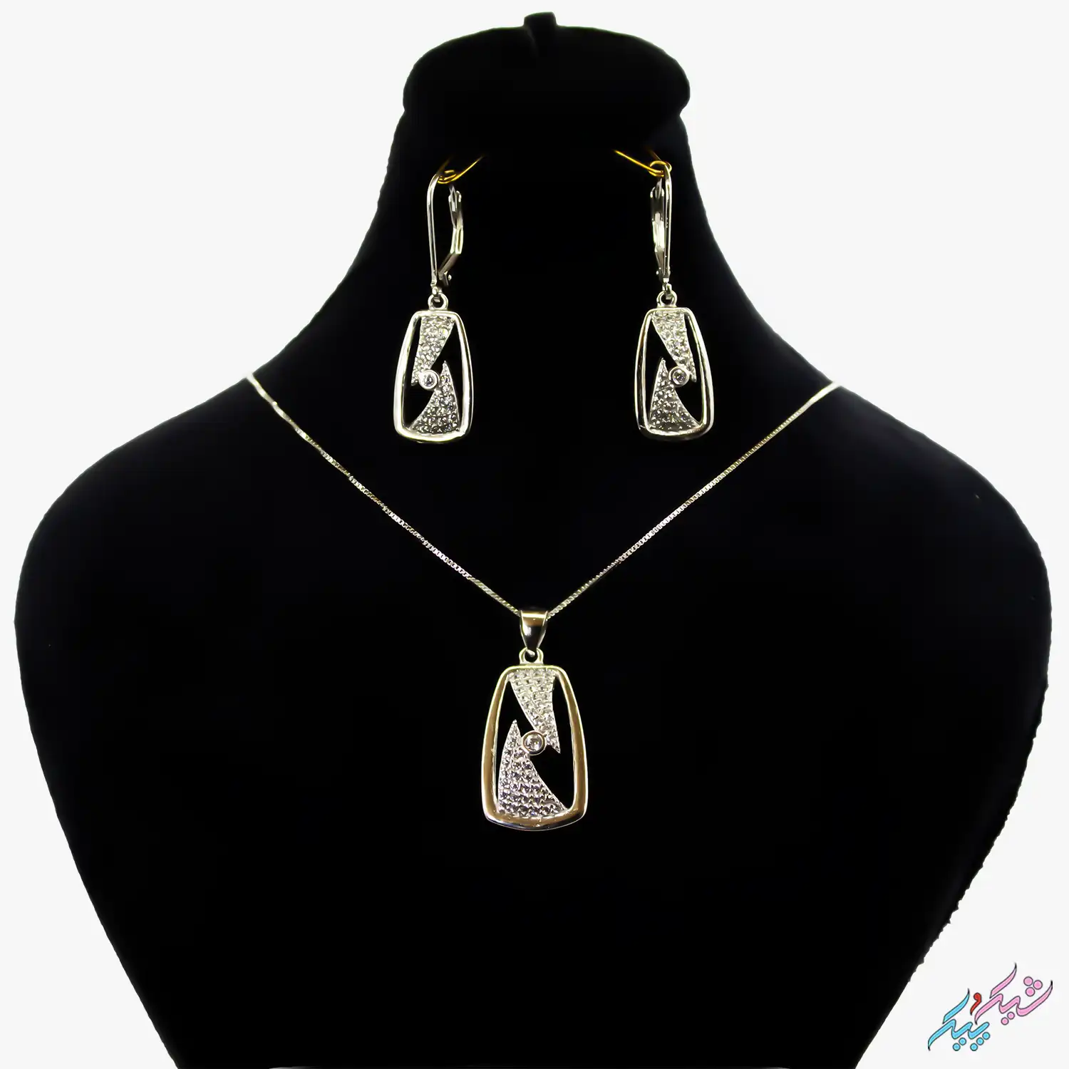 silver-nimset-9-4 نیم ست نقره 925 وارداتی زنانه مدل شعله درخشان