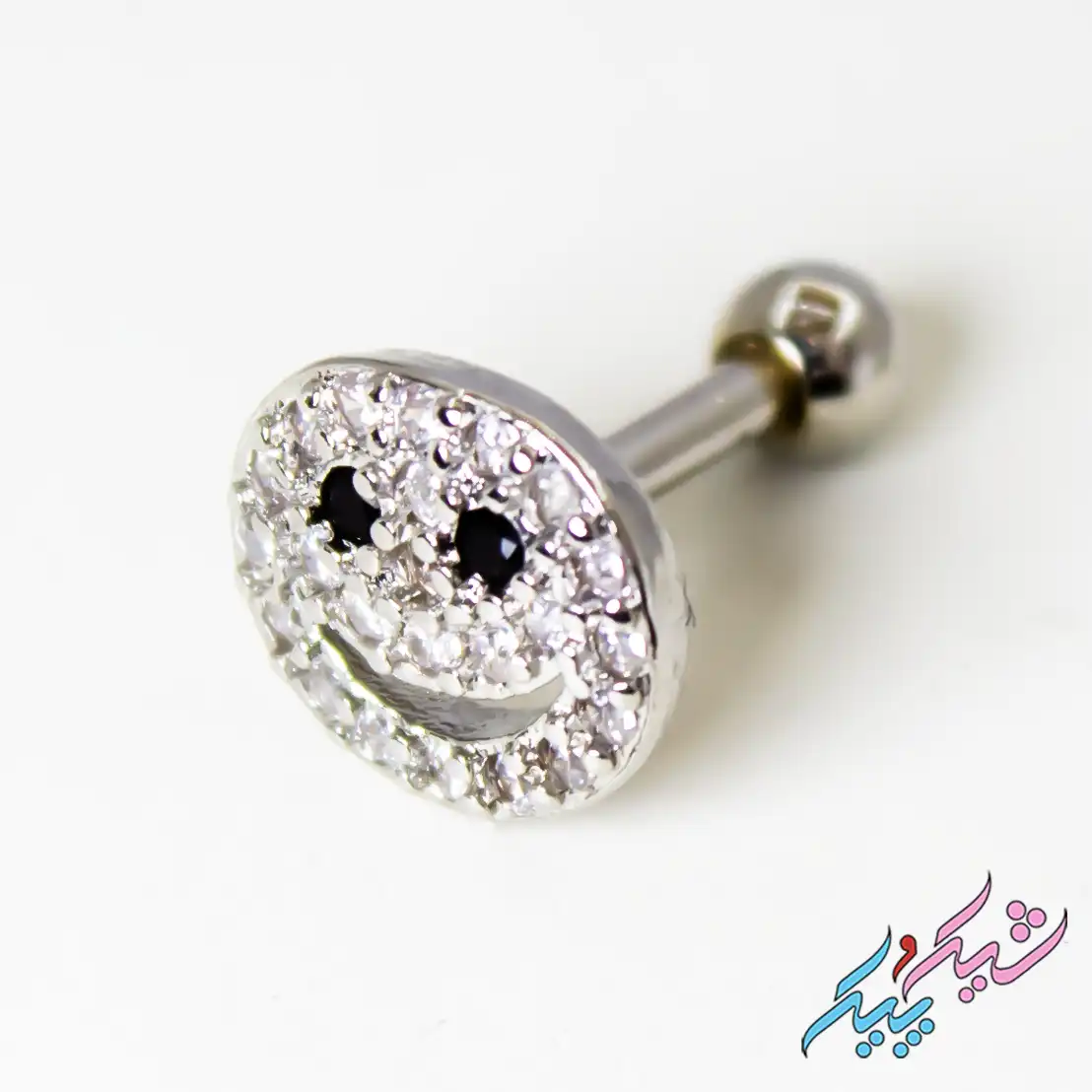 pircing-15-1 پیرسینگ گوش میخی مدل لبخند (Smile) فول نگین