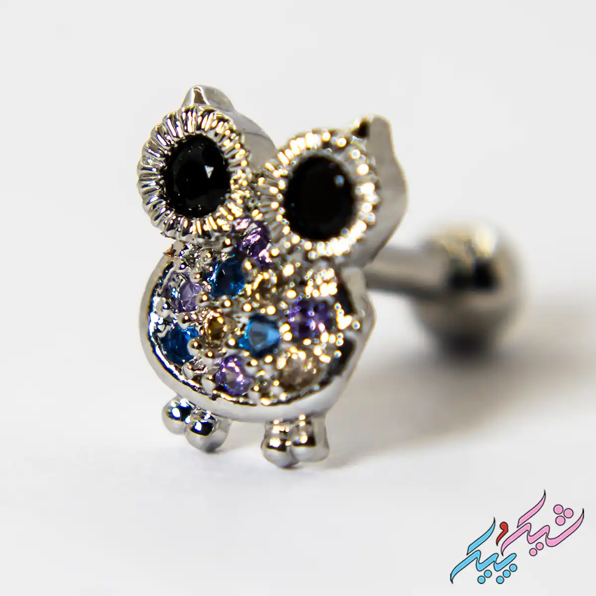 pircing-9-2 پیرسینگ گوش میخی مدل جغد نگینی | شیک و پیک - تصویر 1