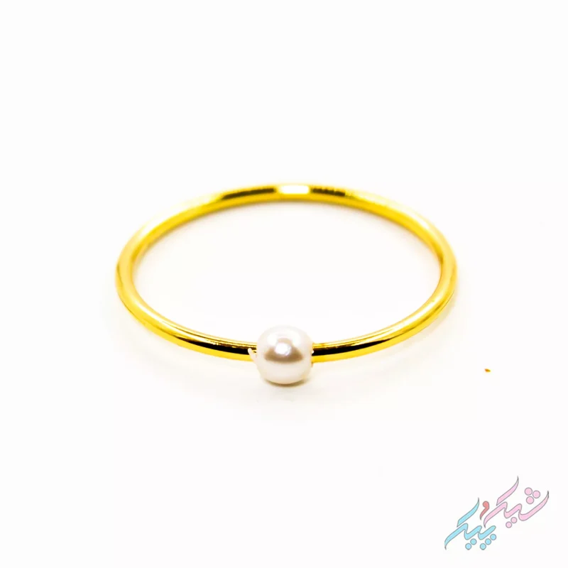 پک چهارتایی انگشتر طلایی برند I Am زیرکونیا مروارید قلب پیچ سایز S | | روکش طلا - GOLD PLATED