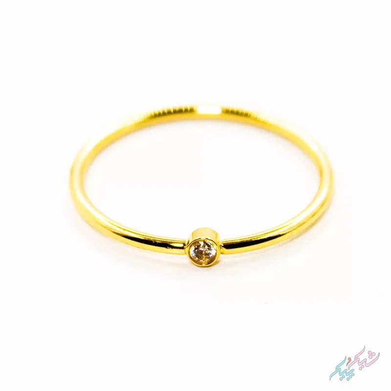 پک چهارتایی انگشتر طلایی برند I Am زیرکونیا مروارید قلب پیچ سایز S | | روکش طلا - GOLD PLATED