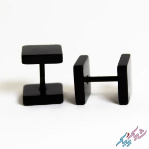 پیرسینگ مربعی ساده مشکی | شیک و پیک