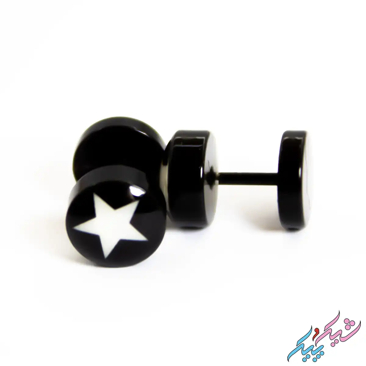 pircing-25-1 پیرسینگ دایره ای طرح ستاره مشکی | شیک و پیک